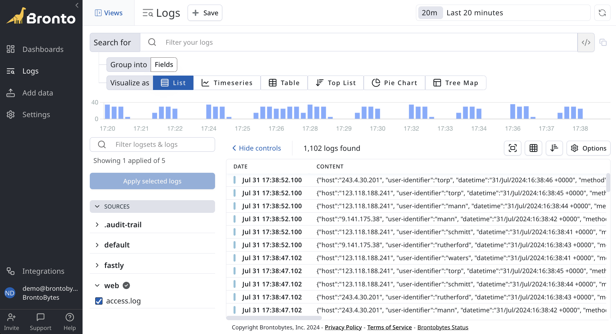 log viewer